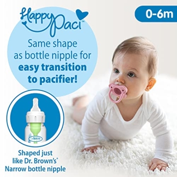 Dr. Brown's HappyPaci Silicone Pacifier for 0-6m Babies
