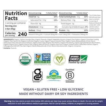 Garden of Life Organic Fit Bar Peanut Butter Chocolate, 12 Count