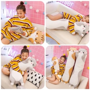 SHINUOER Long Cat Plush Pillow - Soft & Adorable Plush Toy
