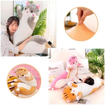 SHINUOER Long Cat Plush Pillow - Soft & Adorable Plush Toy
