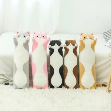 SHINUOER Long Cat Plush Pillow - Soft & Adorable Plush Toy