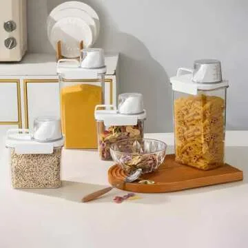 XhOSLAnd Airtight Cereal Storage Container Set - 4 PCS