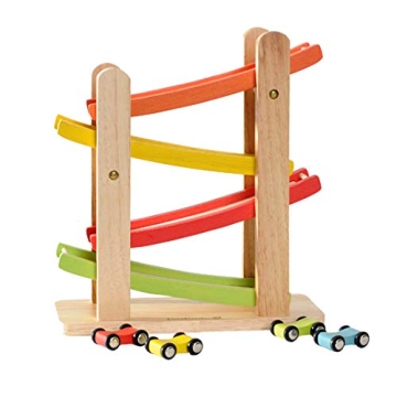 EverEarth Jr. Ramp Racer - Colorful Wooden Race Track Toy