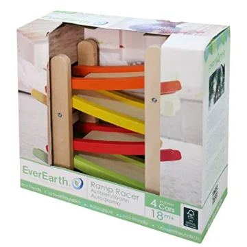 EverEarth Jr. Ramp Racer - Colorful Wooden Race Track Toy