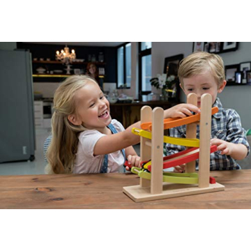 EverEarth Jr. Ramp Racer - Colorful Wooden Race Track Toy