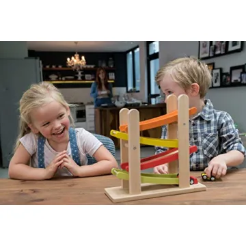 EverEarth Jr. Ramp Racer - Colorful Wooden Race Track Toy