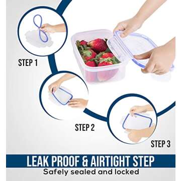 Utopia Kitchen Food Storage Container Set - 12 Pieces Airtight & Leak Proof