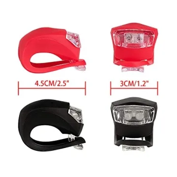 8 Pack Bicycle Light Set with Waterproof LED Safety Lights
