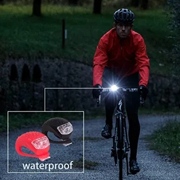 8 Pack Bicycle Light Set with Waterproof LED Safety Lights