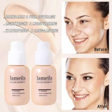 YBUETE Makeup Set Full Kit for Girls Teens Women, Makeup Present Set, Includes Eyeshadow, Foundation, counter stick, Powder, Eyebrow Pencil, Eyeliner, Brushes, Lip Gloss, Sponge, Cosmetic Bag