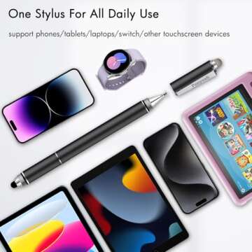 Penyeah 4-in-1 Stylus Pen for Touchscreens, Universal & Precise