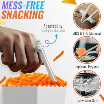 SNACTIV PRO Finger Chopsticks for Gamers - As Seen on Shark Tank! The Official Snacking Tool of the ...