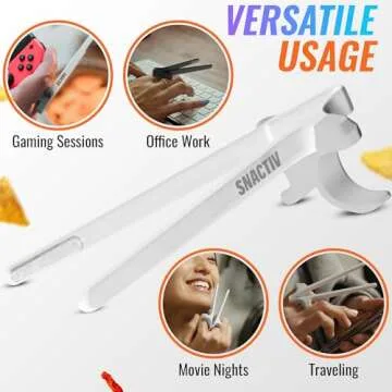 SNACTIV PRO Finger Chopsticks for Gamers - As Seen on Shark Tank! The Official Snacking Tool of the Future - Enjoy Snacks and Chips with Ease - Innovative Gaming Snacking Solution - Snack Chopsticks