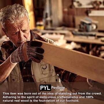 Poyilooo Rustic Wood Earring Holder Organizer for Women