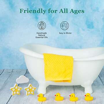 Natural Bath Bombs and Scented Candle Set, Ideal for Bubble Bath and Spa Bath, Cleansing and Moisturizing The Skin, Home Aromatherapy (5 PCS)