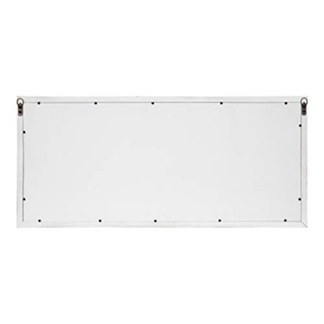 Kate and Laurel Farmhouse Windowpane Mirror with Shelf