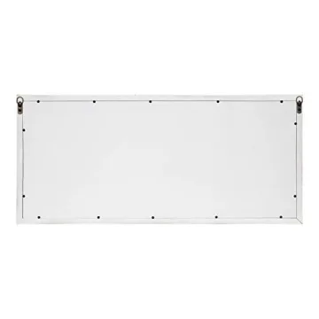 Kate and Laurel Farmhouse Windowpane Mirror with Shelf