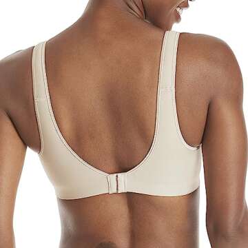 Hanes Womens Smooth Comfort Wireless Bra, Seamless Full-coverage T-shirt Moisture Wicking, Single & 2-pack Bra, Nude, 3X-Large US
