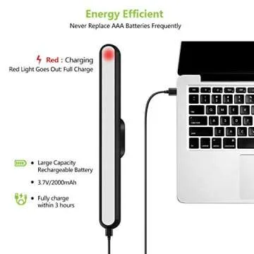 Rechargeable Wall Reading Light with Magnetic Mounting