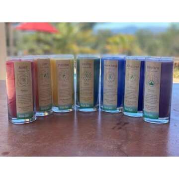 Aloha Bay Premium Scented Hand Made Chakra Energy Jar Candles - 3-Pack | 11 oz (Love, Svadhishtana, ...