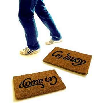 Humorous Ambiagram Coir Doormat - 18" x 30" Bliss