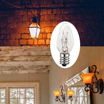 12 Pack 15 Watt E12 Light Bulbs for Salt Lamps & Chandeliers