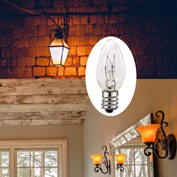 12 Pack 15 Watt E12 Light Bulbs for Salt Lamps & Chandeliers