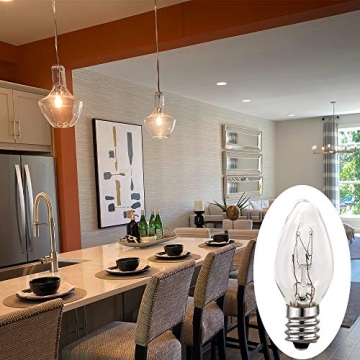 12 Pack 15 Watt E12 Light Bulbs for Salt Lamps & Chandeliers