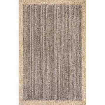 nuLOOM Eleonora Casual Jute Area Rug 4x6 Grey