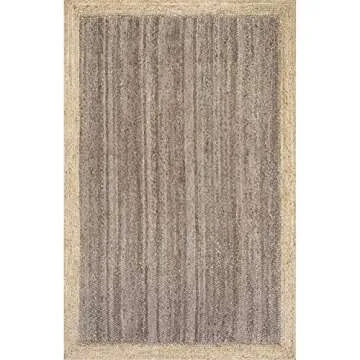 nuLOOM Eleonora Casual Jute Area Rug 4x6 Grey