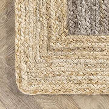 nuLOOM Eleonora Casual Jute Area Rug 4x6 Grey