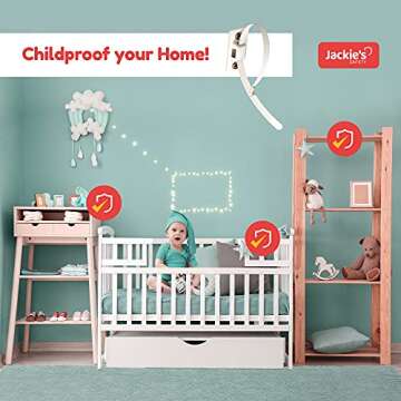 17 XXL-Pack Furniture Anchors for Wall – Furniture Anchors for Baby Proofing – Flexible Furniture Safety Straps - Secure Earthquake Resistant Anti Tip Kit – Dresser Wall Safety Anchor Bracket for Kids