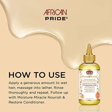 African Pride Takedown & Detangle Regimen with Moisture Miracle Aloe & Coconut Water Pre-Shampoo, Moisture Miracle 5 Essential Oils.