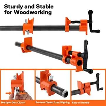 PONY 2-Pack Wood Clamps for 3/4 Inch Black Pipe