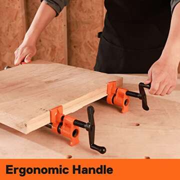 PONY 2-Pack Wood Clamps for 3/4 Inch Black Pipe