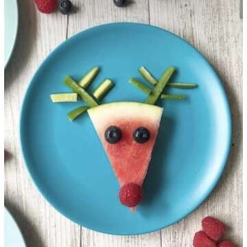 Eco-Friendly Bamboo Kids Plates Set of 4 – Safe Dinnerware