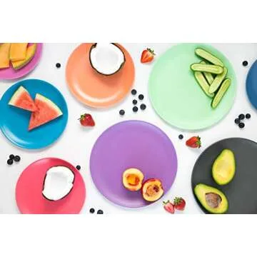 Eco-Friendly Bamboo Kids Plates Set of 4 – Safe Dinnerware