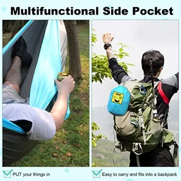 SZHLUX Double Camping Hammock - Portable & Durable for Outdoors