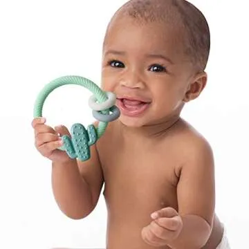 Safe and Cute Itzy Ritzy Silicone Rattle Teether for Infants