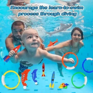 Jasonwell 25PCS Pool Diving Toys for Kids | Fun Water Play