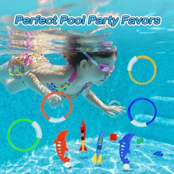 Jasonwell 25PCS Pool Diving Toys for Kids | Fun Water Play