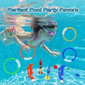 Jasonwell 25PCS Pool Diving Toys for Kids | Fun Water Play