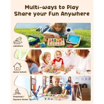 Wooden Magnetic Fishing Game for Toddlers, Alphabet Educational Color Sorting Games, Fine Motor Skills Toy with Letters, Preschool Learning ABC Cognition Toys Easter Gift for Kids 3 4 5 Years Old