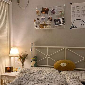 GBYAN Grid Wall Panel White Wall Grid Organizer Multifunctional Wire Wall Grid for Home and Office Photo Display