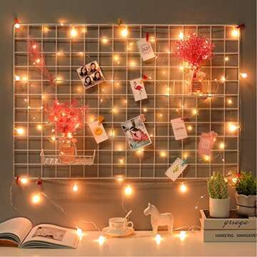 GBYAN Grid Wall Panel White Wall Grid Organizer Multifunctional Wire Wall Grid for Home and Office Photo Display