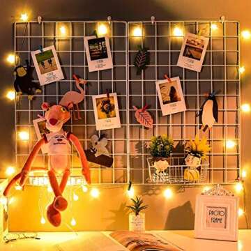 GBYAN Grid Wall Panel White Wall Grid Organizer Multifunctional Wire Wall Grid for Home and Office Photo Display