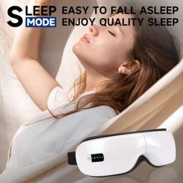 Eye Massager with Heat & Vibration for Migraine Relief