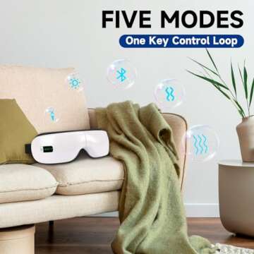 Eye Massager with Heat & Vibration for Migraine Relief