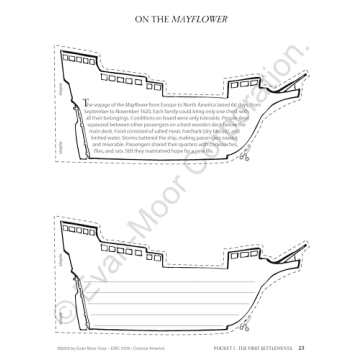 Colonial America History Workbook for Grades 4-6+