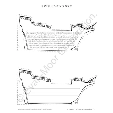 Colonial America History Workbook for Grades 4-6+